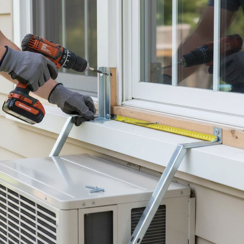 Window AC Frame Installation